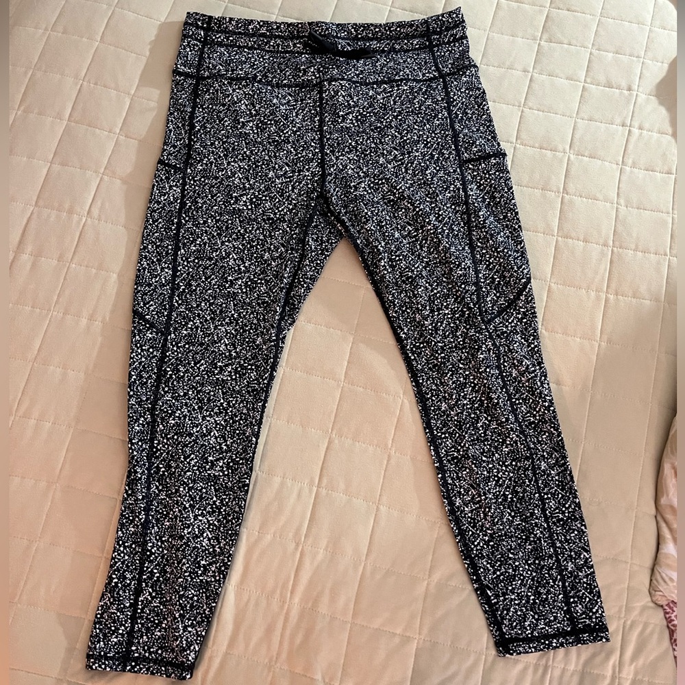 {Zyia} Speckled Drawstring Luxe Leggings